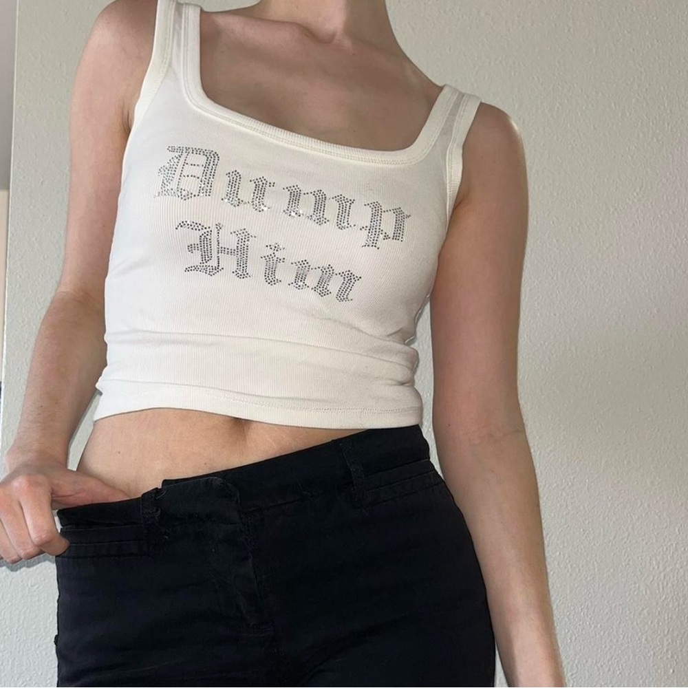Dump Him White Tank Top